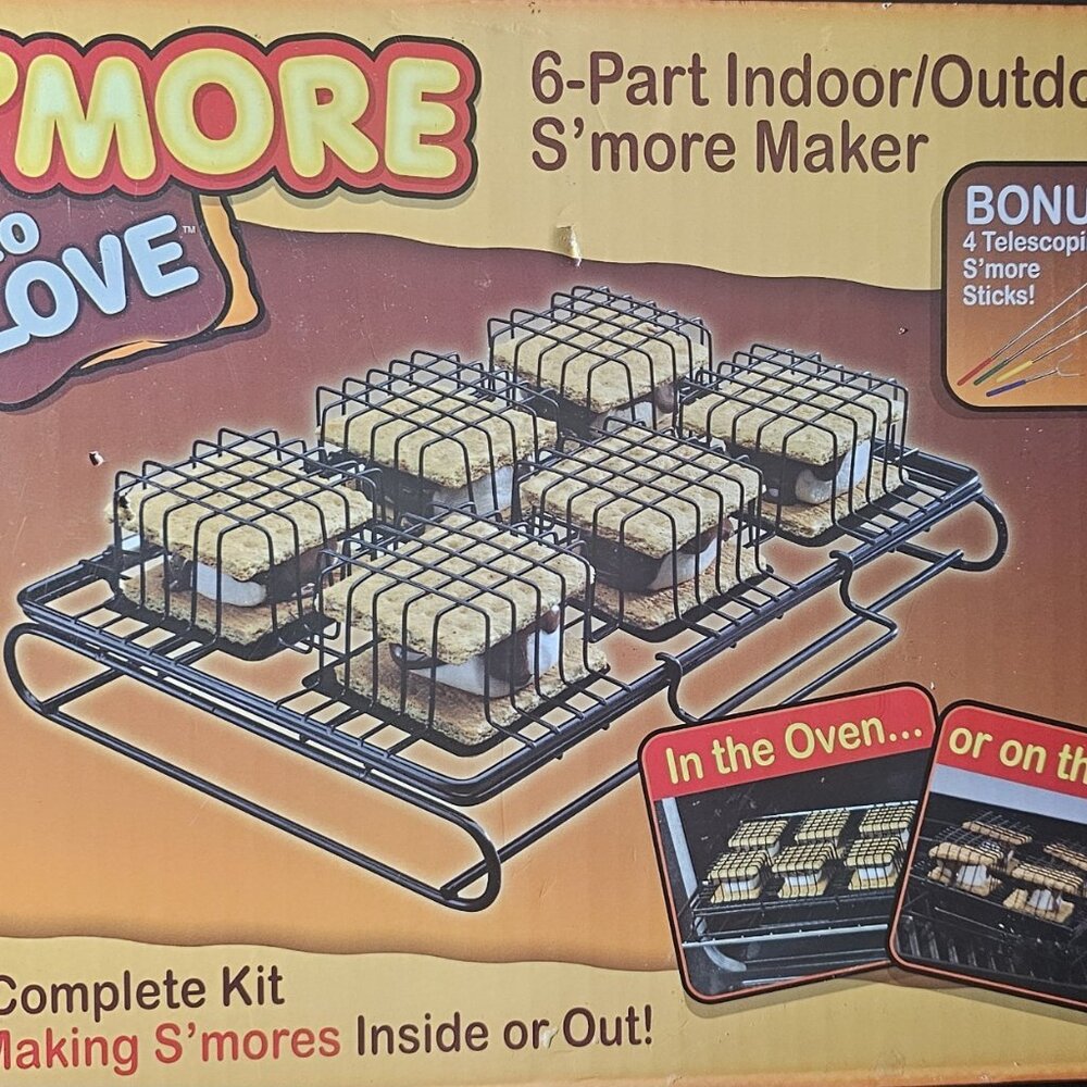 S'More to Love S'more Maker Kit with Telescoping Roasting Sticks Indoor/Outdoor